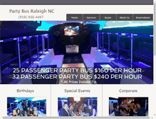 Tablet Screenshot of partybusraleighnc.com